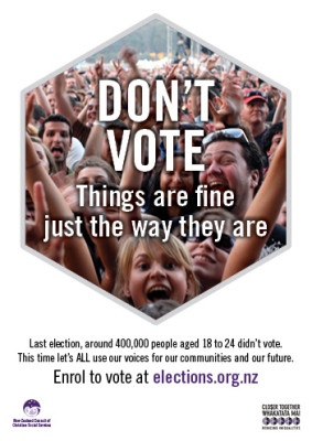 Don't Vote poster - youth